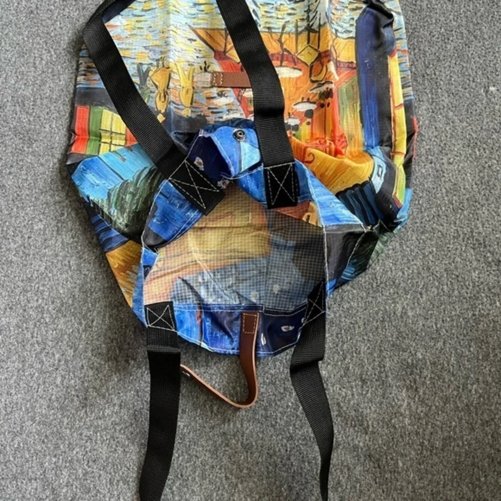 Polyester Oil Painting Van Gogh Tote Bags Reusable Bag Café Terrace at Night new